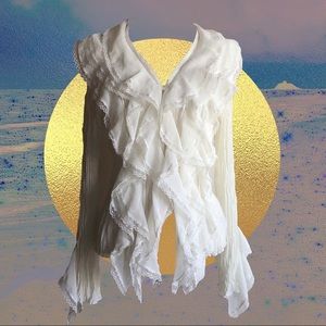 Off White True Vintage Peasant Blouse